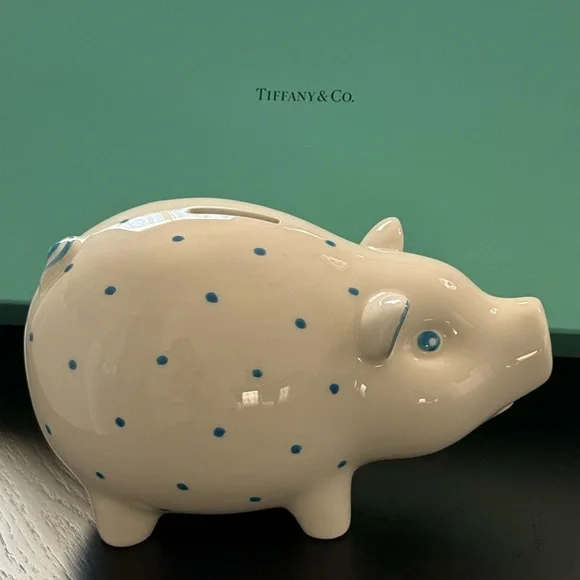 Tiffany & Co. Blue Piggy Bank - Picture 3 of 6